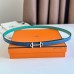 Replica Handbag Store Gamma 13mm Belt in Green Epsom Leather and Blue Swift Leather