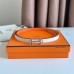 Replica Handbag Store Gamma 13mm Belt in Orange Epsom Leather and White Swift Leather