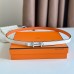 Replica Handbag Store Gamma 13mm Belt in Orange Epsom Leather and White Swift Leather