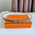 Replica Handbag Store Gamma 13mm Belt in White Epsom Leather and Taupe Swift Leather